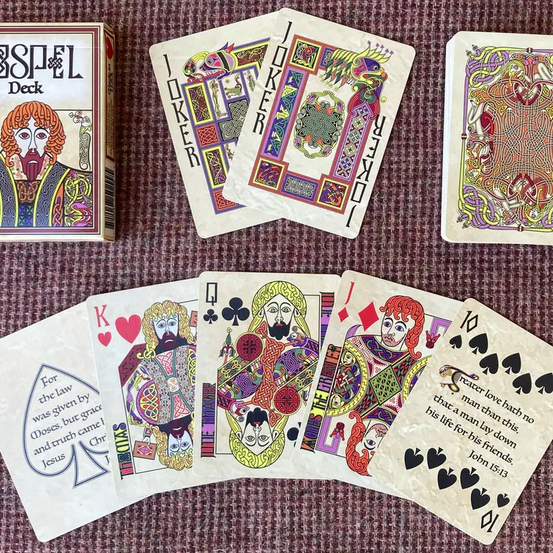 The Gospel Deck, parchment-style cards inspired by the Book of Kells
